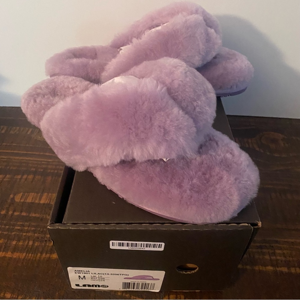 Woman's LAMO Amelia Size Medium 7 UK 5 Lilac Flip Flop Slippers EW1901 NEW